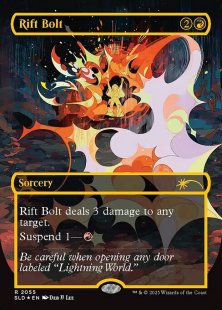Rift Bolt (#2055) (Everything is on Fire) (raised foil) (borderless)