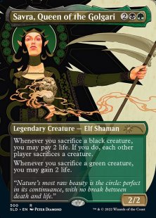 Savra, Queen of the Golgari (Rule the Room) (foil) (borderless)