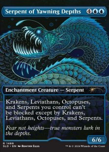 Serpent of Yawning Depths (#1489) (The Beauty of the Beasts) (foil) (borderless)