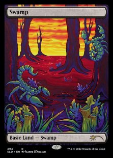 Swamp (#394) (The Astrology Lands: Scorpio) (foil) (full art)