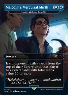 Tasha's Hideous Laughter (#1395) (Jurassic World: Dr. Ian Malcolm) (foil) (borderless)