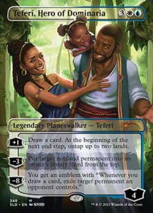 Teferi, Hero of Dominaria (Black is Magic) (borderless)