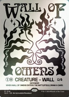 Wall of Omens (#1518) (Deceptive Divination) (foil) (showcase)
