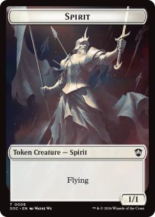 Spirit token (foil) (1/1) - Commander Legends | Bazaar of Magic