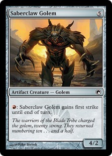 Saberclaw Golem (foil)