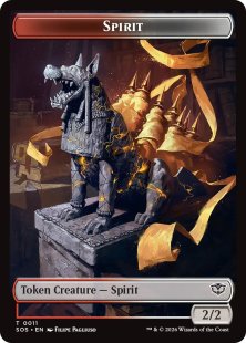 Spirit token (foil) (1/1 full art) - Unstable | Bazaar of Magic