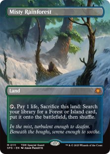 Misty Rainforest (#111) (TDM) (foil) (borderless)