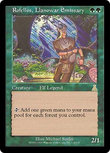 Rofellos, Llanowar Emissary (foil)