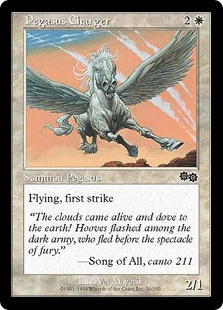 Pegasus Charger - Urza's Saga | Bazaar of Magic Pegasus Charger - Urza's Saga | Bazaar of Magic