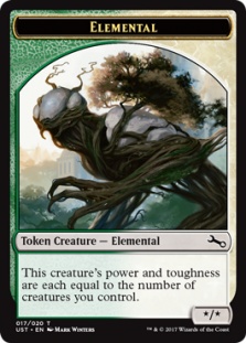 Elemental token (2) (foil) (*/* full art)