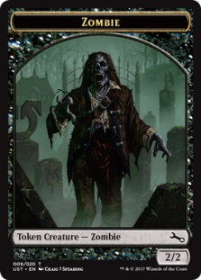 Zombie token (foil) (2/2 full art)