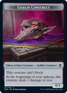 Goblin Construct token (foil) (0/1)