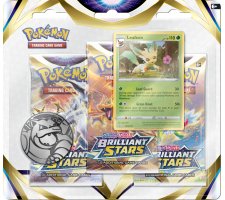Pokemon 3 booster blister sword & shield brilliant stars (leafeon)