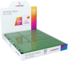 Gamegenic 18-Pocket Sideloading Pages Green (50 stuks)