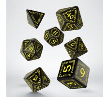 Q-Workshop - Runic RPG Dice Set: Black & Yellow