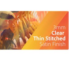 Custom Playmat 3mm Satin Finish Clear Thin Stitched