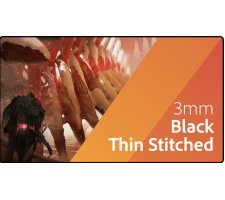 Custom Playmat 3mm Black Thin Stitched