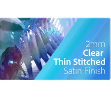 Custom Playmat 2mm Satin Finish Clear Thin Stitched