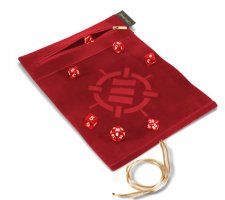 ENHANCE Roll on a Scroll - Dice Rolling Mat & Acrylic Dice Set: Red