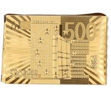 Speelkaarten: Goud - 500 Euro (100% Kunststof)