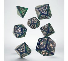 Q-Workshop - Tribal Dice Set: Blue-green & Beige