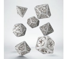 Q-Workshop - Tribal Dice Set: Pearl & Brown
