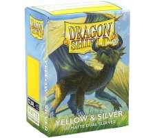 Dragon Shield Dual Matte Sleeves: Yellow & Silver (100 stuks)