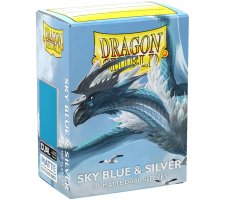 Dragon Shield Dual Matte Sleeves: Sky Blue & Silver (100 stuks)