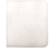 Premium Pro 12 Pocket Zippered Binder: White