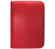 Vivid 4 Pocket Zippered Pro Binder - Red