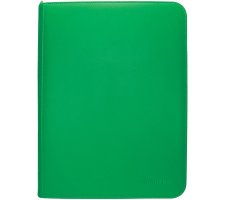 Vivid 9 Pocket Zippered Pro Binder - Green
