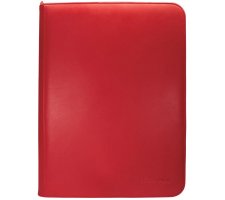 Vivid 9 Pocket Zippered Pro Binder - Red