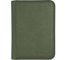 Premium Pro 4 Pocket Zippered Binder Suede Collection: Emerald