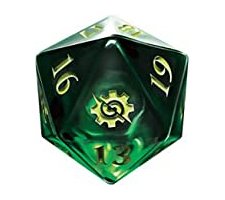 Oversized Spindown Die D20 The Brothers' War - Mishra Theme