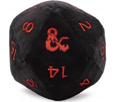 Jumbo D20 Plush Dungeons and Dragons - Black & Red