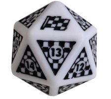 Magic: the Gathering - Aetherdrift Checkered Flag Oversized Spindown Die D20
