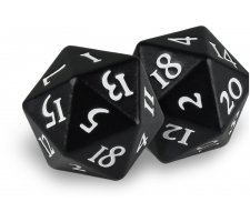 Dice Set D20 Heavy Metal: Black (2 stuks)