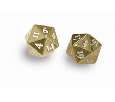 Dice Set D20 Heavy Metal: Gold (2 stuks)