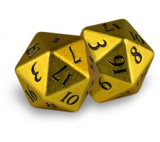 Dice Set D20 Heavy Metal: Yellow (2 pieces)