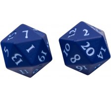 Dice Set D20 Vivid Heavy Metal: Blue (2 pieces)