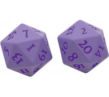 Dice Set D20 Vivid Heavy Metal: Purple (2 stuks)