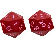 Dice Set D20 Vivid Heavy Metal: Red (2 stuks)