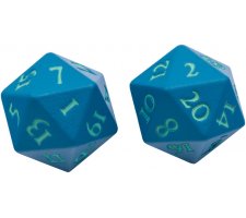 Dice Set D20 Vivid Heavy Metal: Teal (2 stuks)