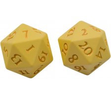 Dice Set D20 Vivid Heavy Metal: Yellow (2 pieces)