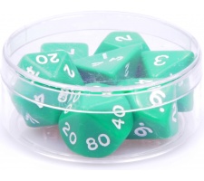 Polydice Set Solid Green (7-delig)