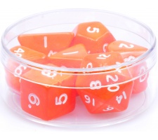 Polydice Set Solid Orange (7-delig)