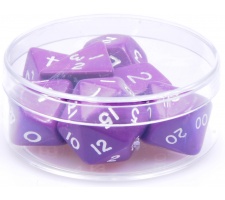 Polydice Set Solid Purple (7-part)