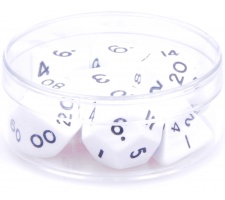 Polydice Set Solid White (7-part)