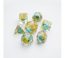 Gamegenic - Embraced Series RPG Dice Set: Green Skull (7 pieces)