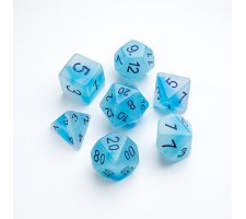 Gamegenic - Glow Series RPG Dice Set: Icy Crumbs (7 pieces)